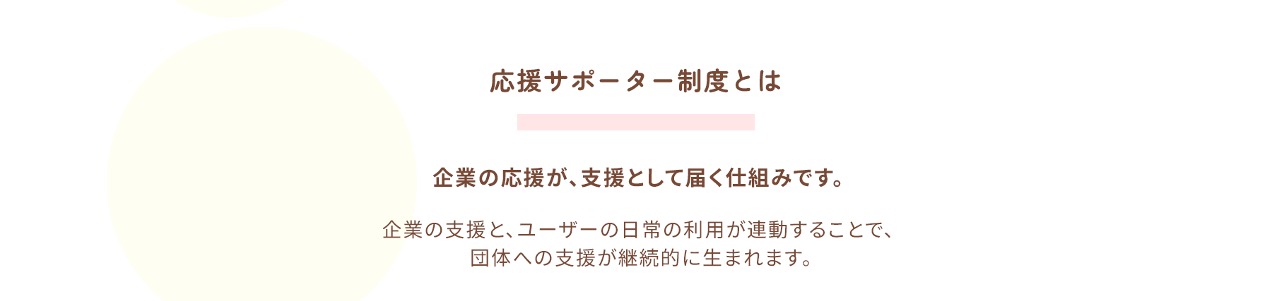 応援サポーター制度とは
